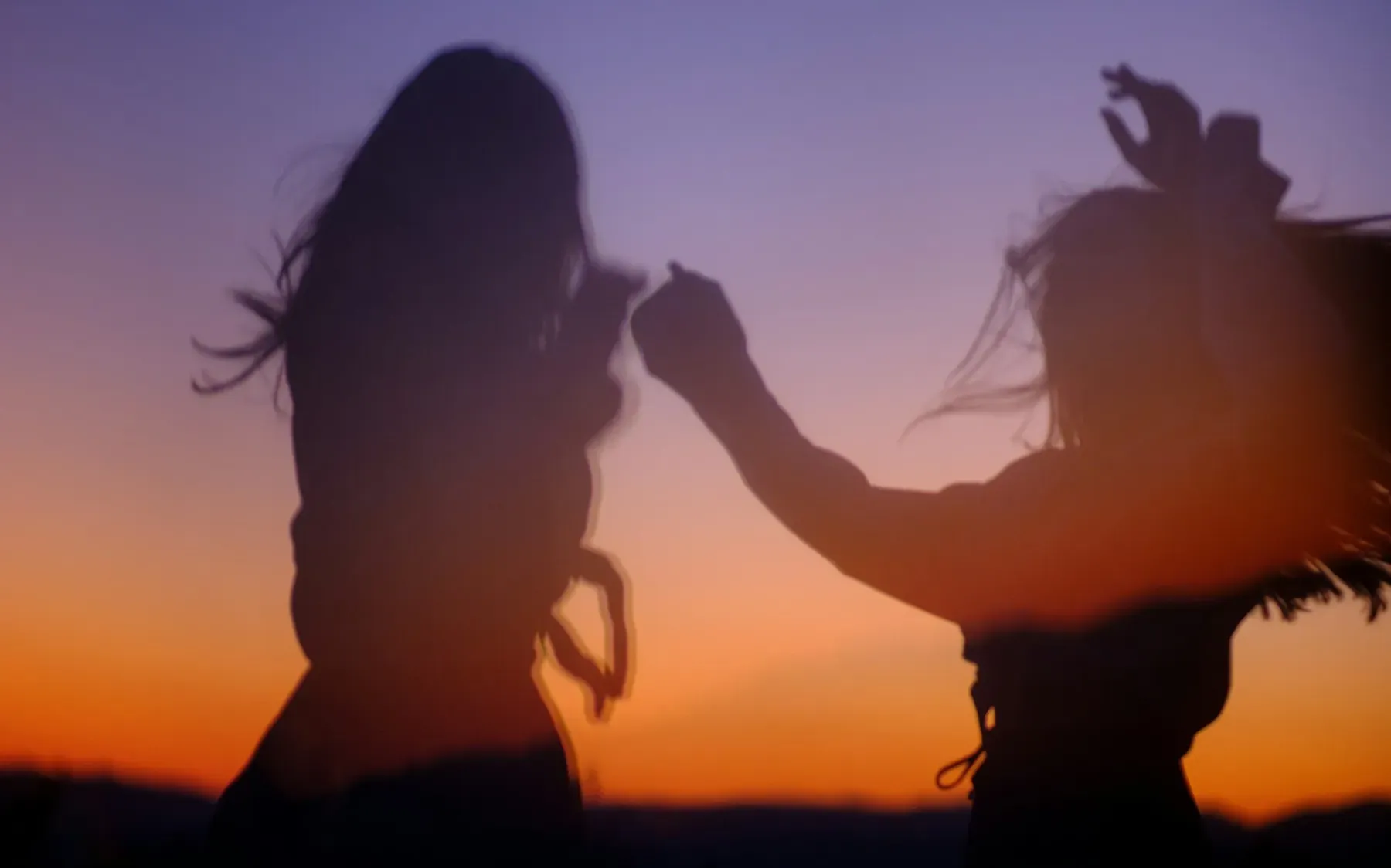 silhouette of woman during sunset