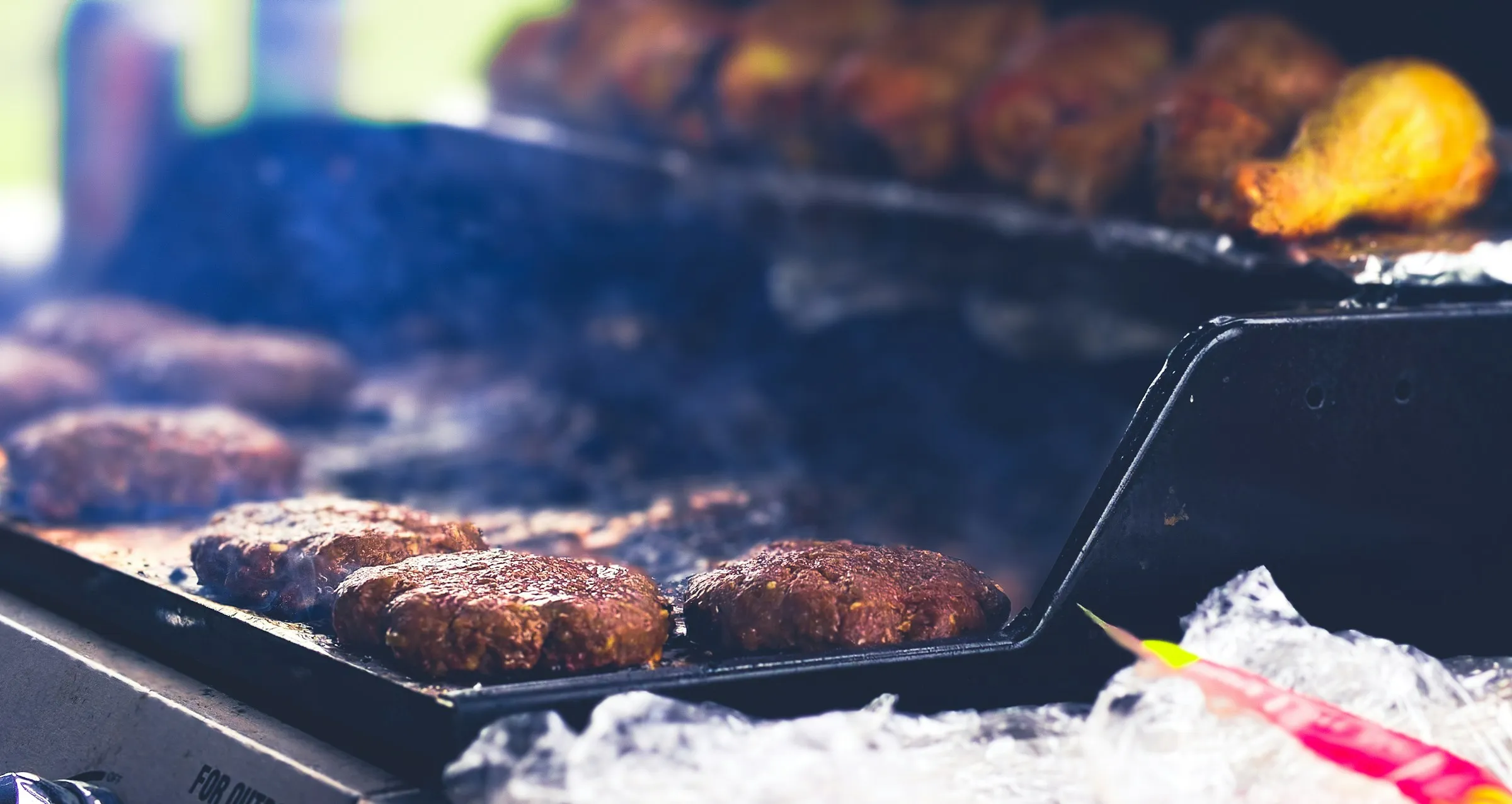 Photo by Obi burger patties on grill
